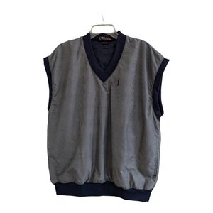 PGA Tour Original Men's Golf Vest V-Neck Beige/Black Plaid